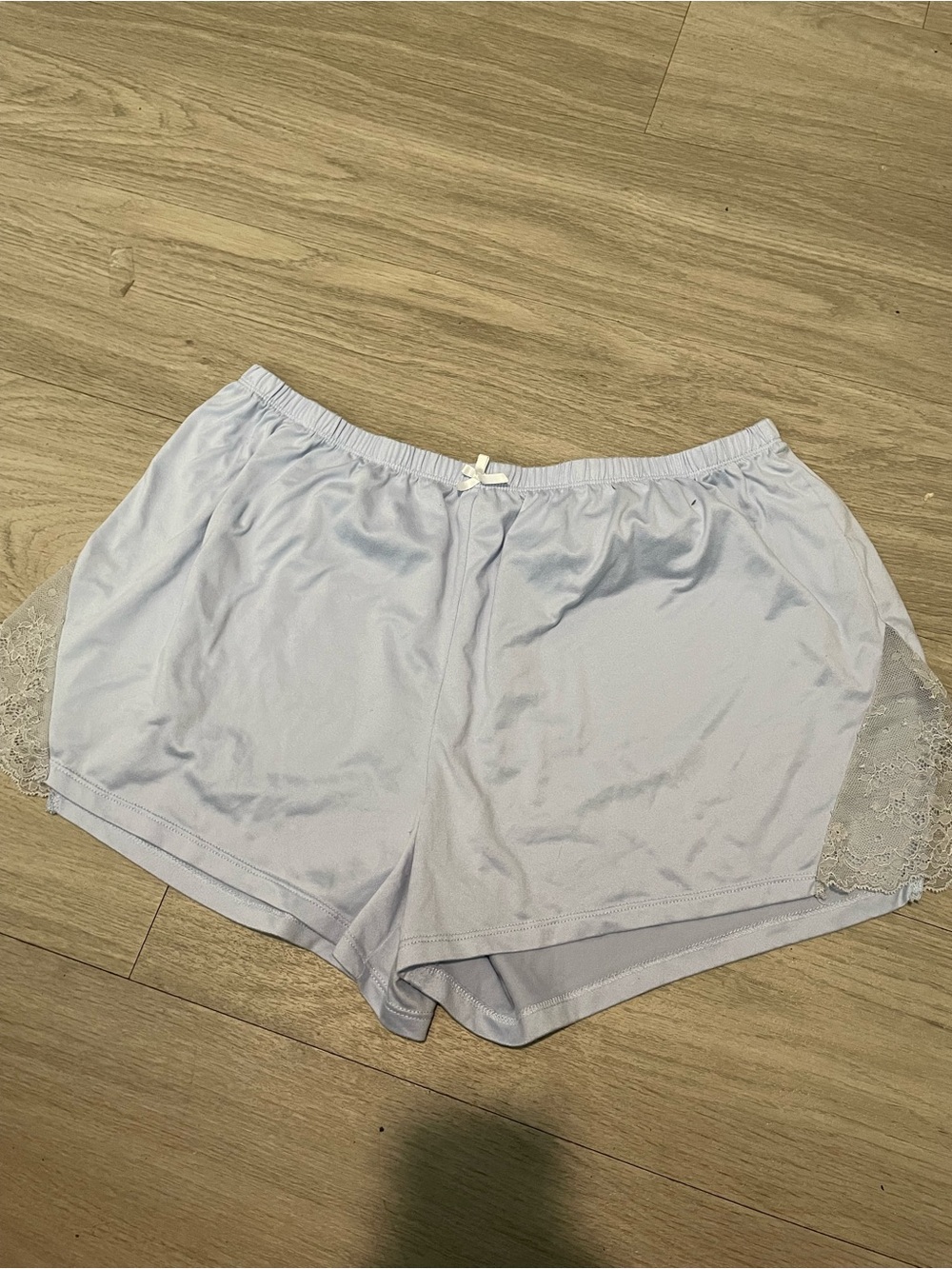 Flora Nikrooz Lavender Lace-Trim Sleep Shorts